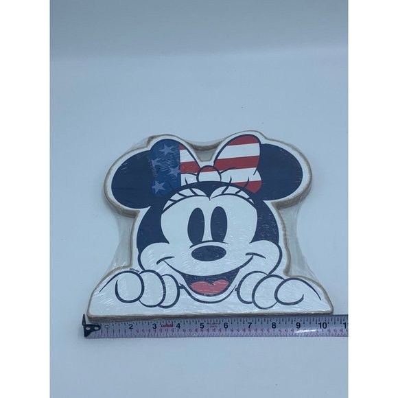 Disney Minnie Mouse Patriotic Hanging Wooden Sign - Picture 4 of 7
